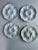 White oyster plates with star decoration in the center. Could be hung on the wall or used to serve oysters. Combined...