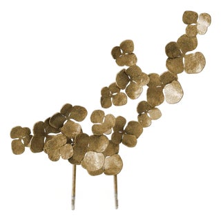 Aged Gold Flowers on Acrylic Accessory Acrylic For Sale