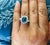 2020s Roshe Jewels Sapphire Ring With Diamonds White Gold Cocktail Ring, 5.20 Carats,, Size 7 For Sale - Image 5 of 9