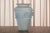 Vintage Frosted Aqua Glass Vase For Sale - Image 16 of 18