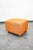 Mid Century Modern Ottoman Stool Rectangular Cushion Orange Vintage Rolling Seat For Sale - Image 4 of 11