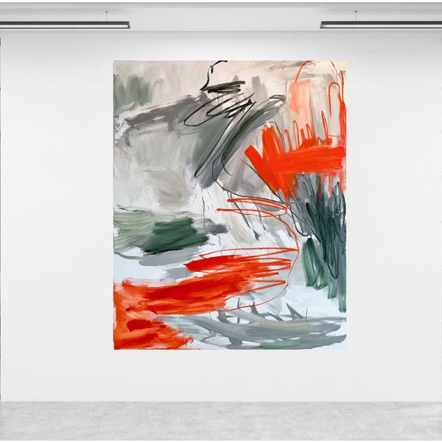 “Life Line” is a large original abstract oil painting on canvas that I created in my studio. My work explores gesture,...