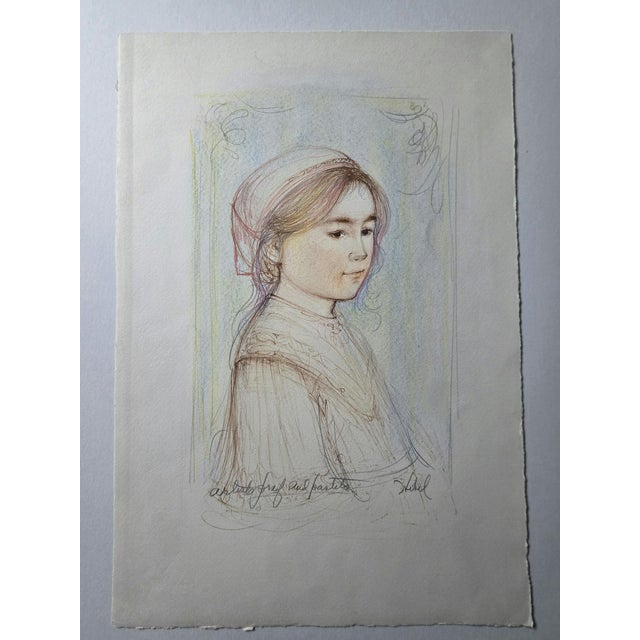 1980s 1980s Edna Hibel "Ursina" - Li365 - Signed Artist’s Proof- 12.5x18.5 For Sale - Image 5 of 8