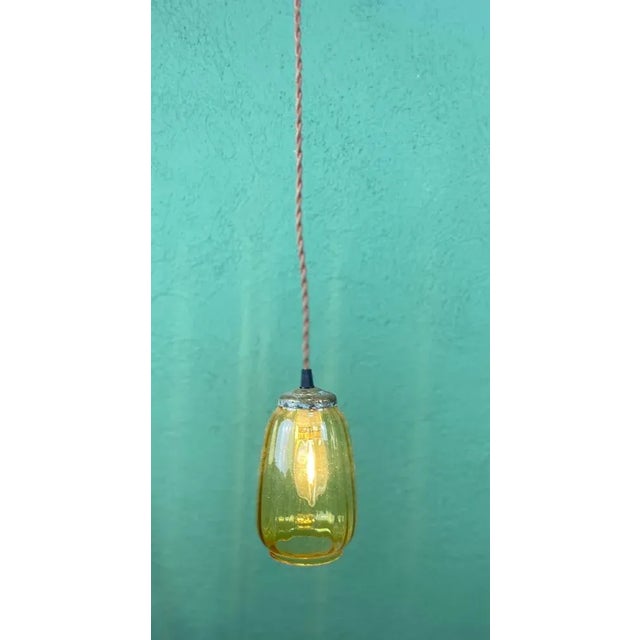 Small Beige Crystal Lamp, 1960s For Sale - Image 9 of 11