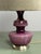 Mid-Century Belgian Purple Opaline Glass Table Lamp with Vintage Velvet Shade from De Rupel, Belgium 1960s For Sale - Image 11 of 12