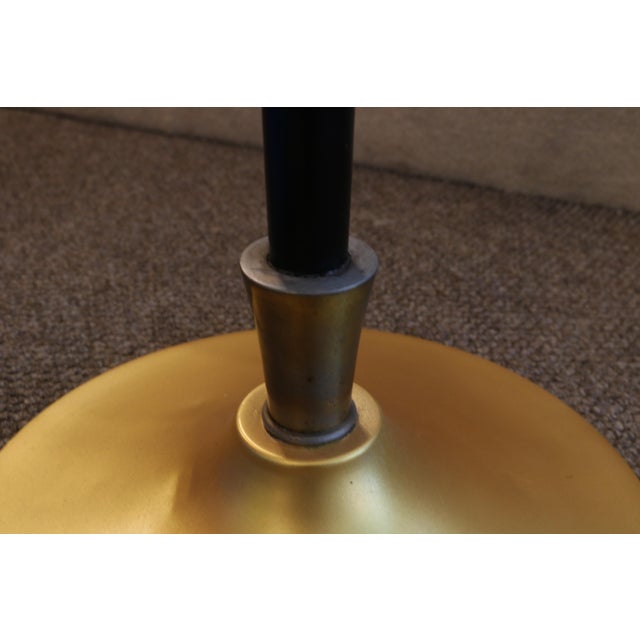 French Art Deco Black & Gold Floor Lamp Torchiere , 1930's For Sale - Image 10 of 18