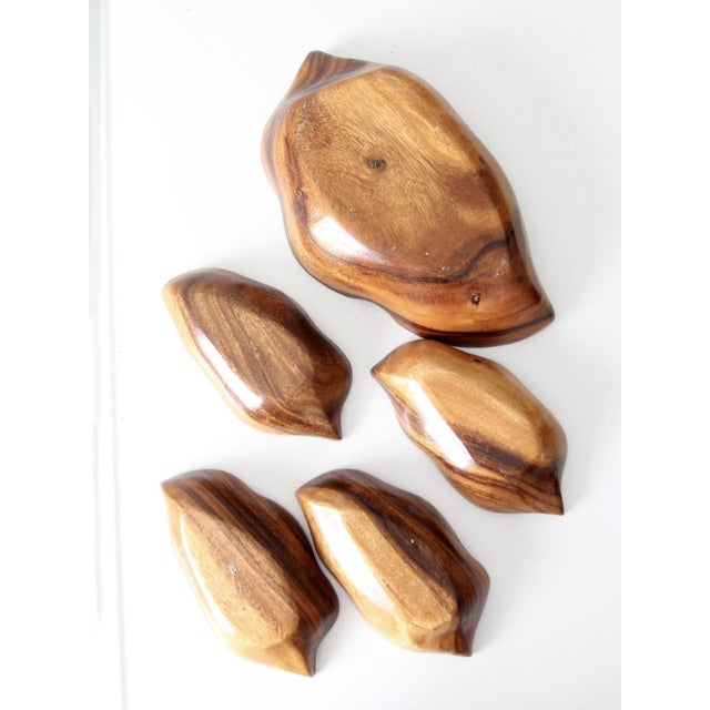Mid Century Wood Bowls Set For Sale - Image 9 of 10