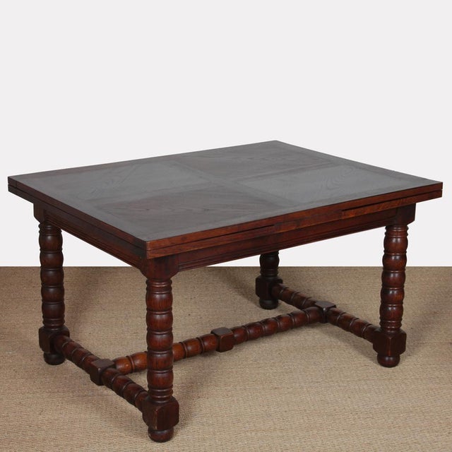 French Extendable Dining Table, 1940s For Sale - Image 10 of 10