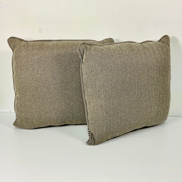 Textile Late 20th C. Contemporary Boho Chic After Ralph Lauren Menswear Plaid Decorative Pillows - A Pair For Sale - Image 7 of 7