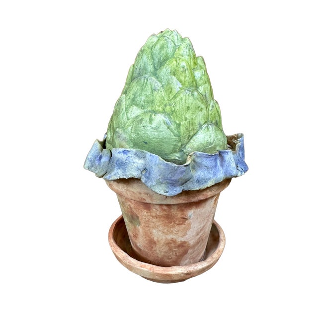 1980s Vintage Petite Ceramic Artichoke Figural For Sale - Image 5 of 7