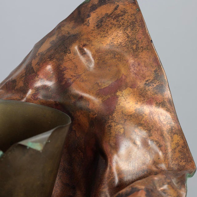Brown Sculptural Copper Vase by Bart Van Bekhoven, Netherlands, 1980s For Sale - Image 8 of 10
