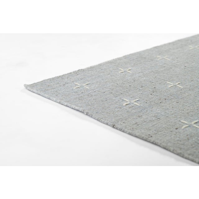 Momeni Oliver Light Blue Hand Loomed Area Rug 5' X 8' For Sale In Atlanta - Image 6 of 10