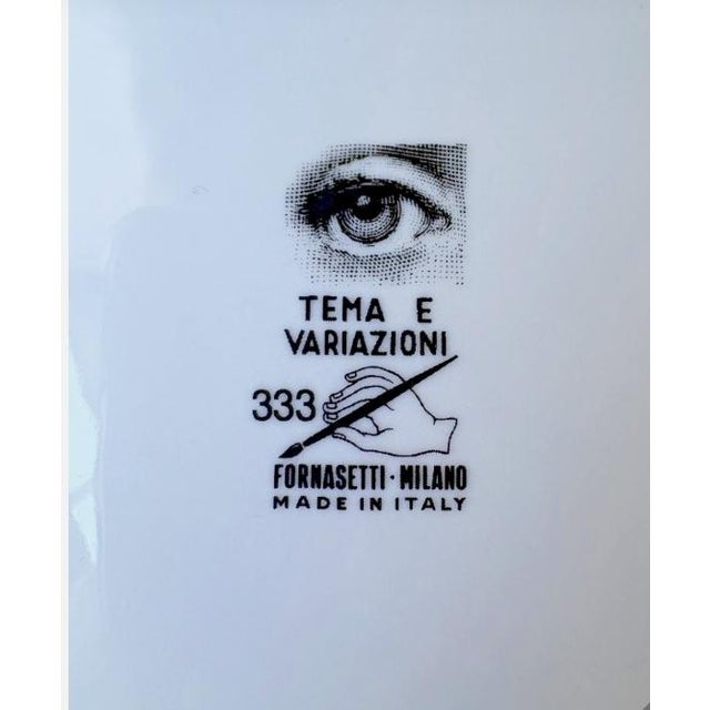 The Masculine Muse: Fornasetti ‘Tema e Variazioni’ Porcelain Plate, No. 333 Atelier Fornasetti, Milan, Italy This striking...