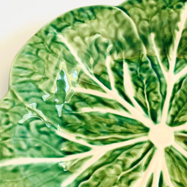 Portuguese Cabbageware Plate by Bordallo Pinheiro For Sale In San Francisco - Image 6 of 9