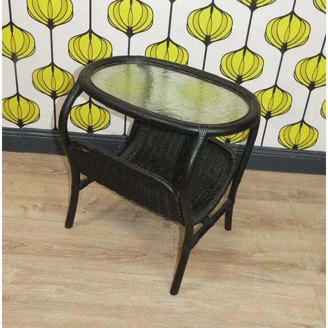 Vintage Newspaper Storage in Bamboo For Sale - Image 6 of 11