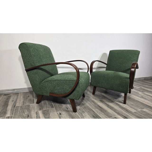 Lounge Chairs by Jindrich Halabala, 1940s, Set of 2 For Sale - Image 4 of 10