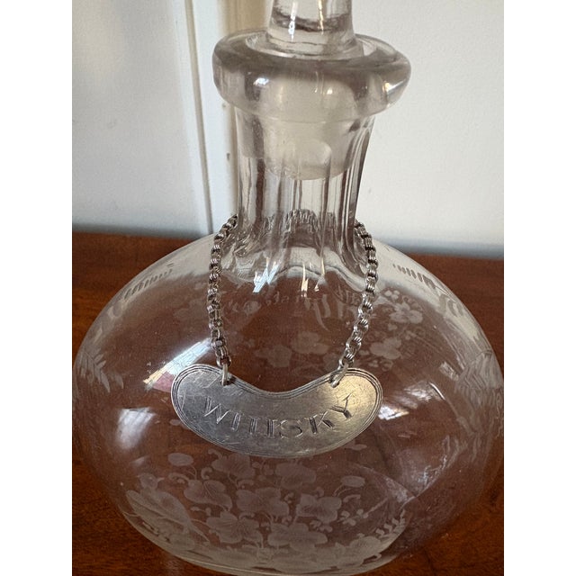 19th Century Mid Century Modern Sterling Silver "Whisky" Decanter Label For Sale - Image 4 of 4