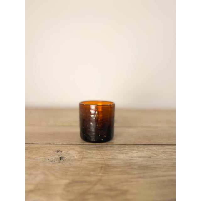 Late 19th Century Amber Drinking Glasses Set of 6 For Sale In Seattle - Image 6 of 7