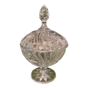 Vintage Waterford Crystal Footed Relish/Candy Dish With Lid
