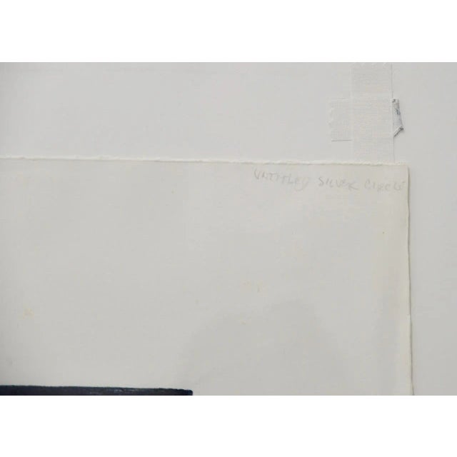 Gary Shaffer "Untitled Silver Circle" Textured Collograph c.1980s For Sale In San Francisco - Image 6 of 8