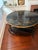 Black Vintage Imperial Furniture Grand Rapids Chinoiserie Bar Cart | C. 1940s | Black Lacquer, Raised Gold Chinoiserie, Drop Leaf For Sale - Image 8 of 12