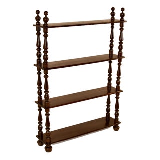 19th Century French Walnut Turned Shelf For Sale