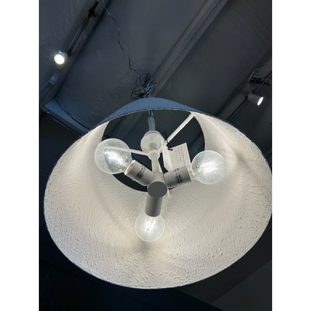 Metal Shade With White Plaster Finish For Sale - Image 11 of 11