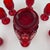 Vintage l.e. Smith Moon & Stars Ruby Red Glass Pitcher & 8 Small Goblets For Sale - Image 10 of 12