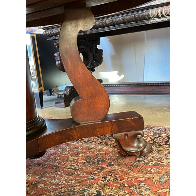Traditional Large 1880's Empire Mahogany Dining Table Set For Sale - Image 3 of 10