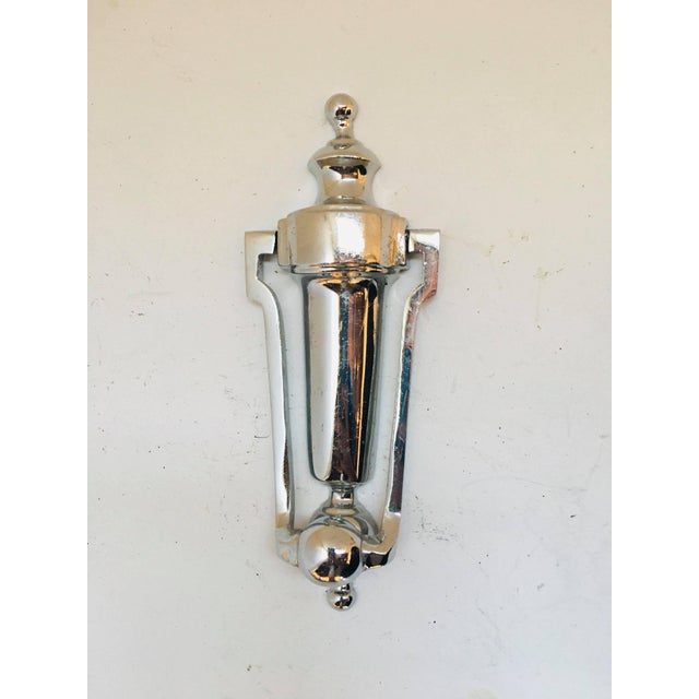 1960s 1960s Traditional Style Chrome Door Knocker For Sale - Image 5 of 5