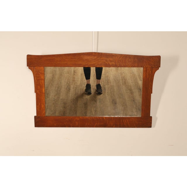 Mission L. & J.G. Stickley Arts And Crafts Oak Wall Mirror For Sale - Image 3 of 18