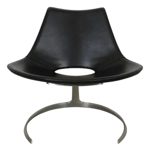 Scimitar Chair in Black Leather No. 20 from Fabricius and Kastholm, 1990s