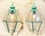 Contemporary 1980s Stunning Pair of Vintage Solid Brass & Glass Geometric Hanging Lanterns - a Pair For Sale - Image 3 of 16