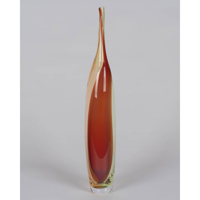 Amber Kosta Boda Tobago Art Glass Bottle by Kjell Engman For Sale - Image 8 of 14