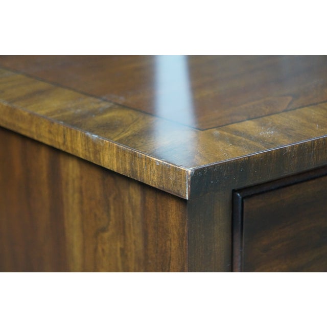 Brown Vintage Harden Furniture Solid Cherry Federal Style Bowfront Buffet Sideboard For Sale - Image 8 of 18