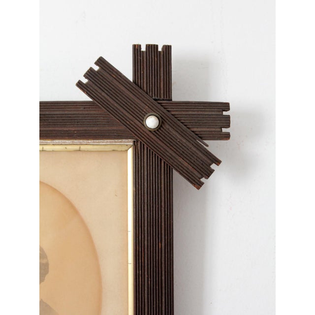 Farmhouse Antique Victorian Folk Art Frame For Sale - Image 3 of 6