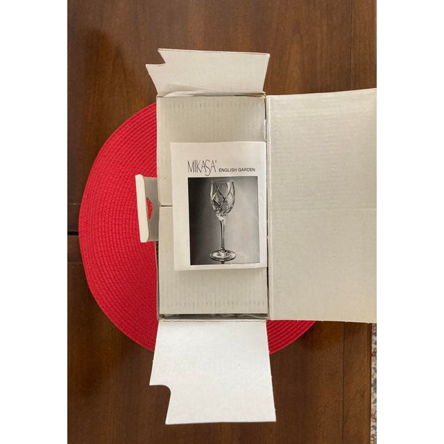 1980s Mikasa “English Garden” Crystal Candle Holders For Sale - Image 11 of 11