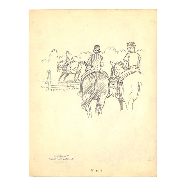 Original 1944 Pencil Drawing From Hi, Guy! The Cinderella Horse by Paul Brown 3 For Sale
