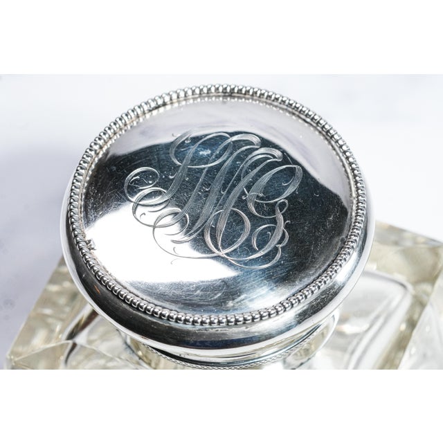 Elevate your collection or workspace with this exquisite antique crystal inkwell, a beautifully crafted piece that exudes...