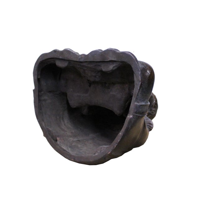 Metal Handmade Bronze Finish Decent Look Sitting Buddha Statue For Sale - Image 7 of 8