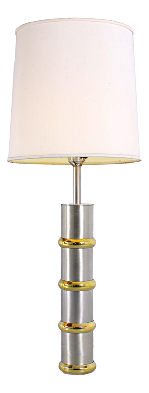 Steel and Brass Floor Lamp from Laurel, 1970s