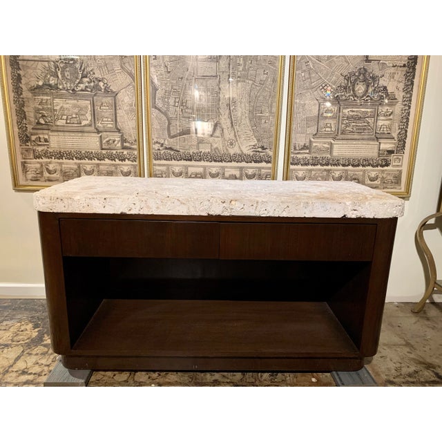 1940s Natural Coquina Stone Top Cabinet For Sale In Miami - Image 6 of 6