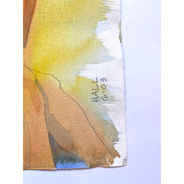 Abstract Original Double Sided Female Nude Watercolor Painting by Jon Hall 2003 For Sale - Image 3 of 6