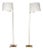Modern Glass and Brass Adjustable Floor Lamps, a Pair For Sale