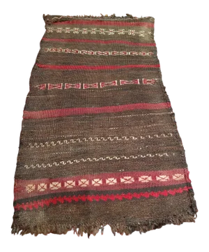 1920s Antique Persian Baluch Flat Weave Rug - 1‚Ä≤6‚Ä≥ √ó 2‚Ä≤10‚Ä≥