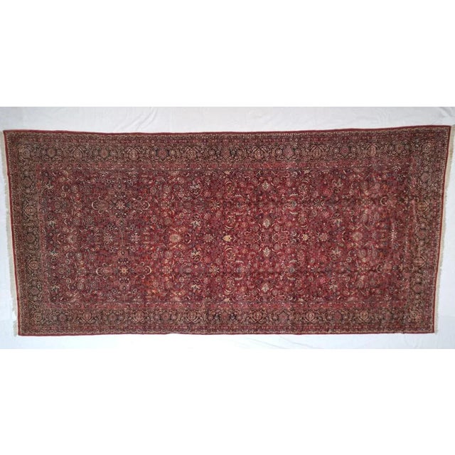 This master piece is a wool pile genuine hand made Vintage Persian Kashan Palace carpet - Shah Abbas design-