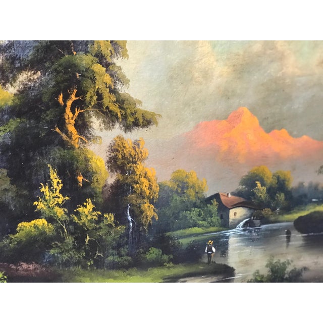 European School Artist, River Landscape, 19th Century, Oil Painting on Canvas, Framed For Sale - Image 4 of 6
