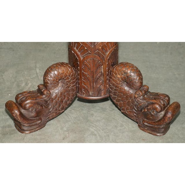 Antique Regency Carved Hardwood 3-Tier Jardinier with Dolphin Supports, 1820 For Sale - Image 4 of 18