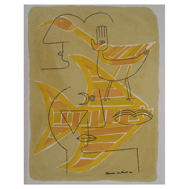 Victor Brauner, Portrait Surréaliste (Traces Interstices), Lithograph For Sale