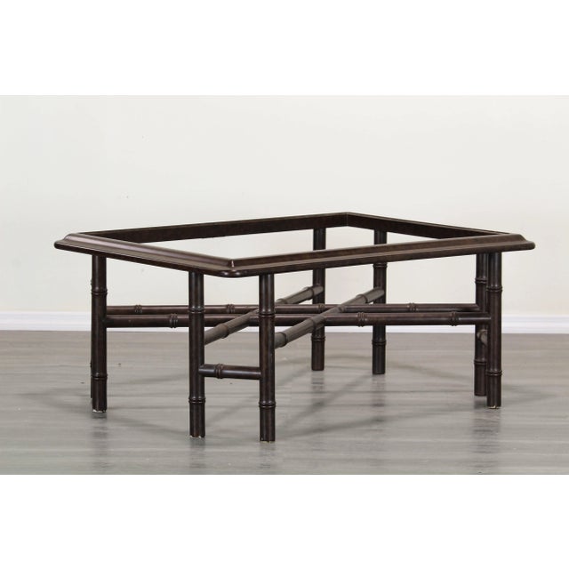 Vintage Faux Bamboo Coffee Table For Sale - Image 4 of 4
